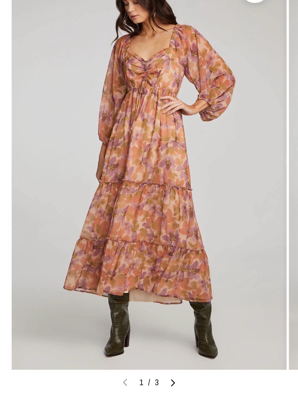 Saltwater Luxe Pink Multi Floral Tiered Maxi Dress